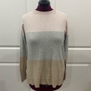 A New Day Women's Colorblock Sweater - Pink, Gray, Tan